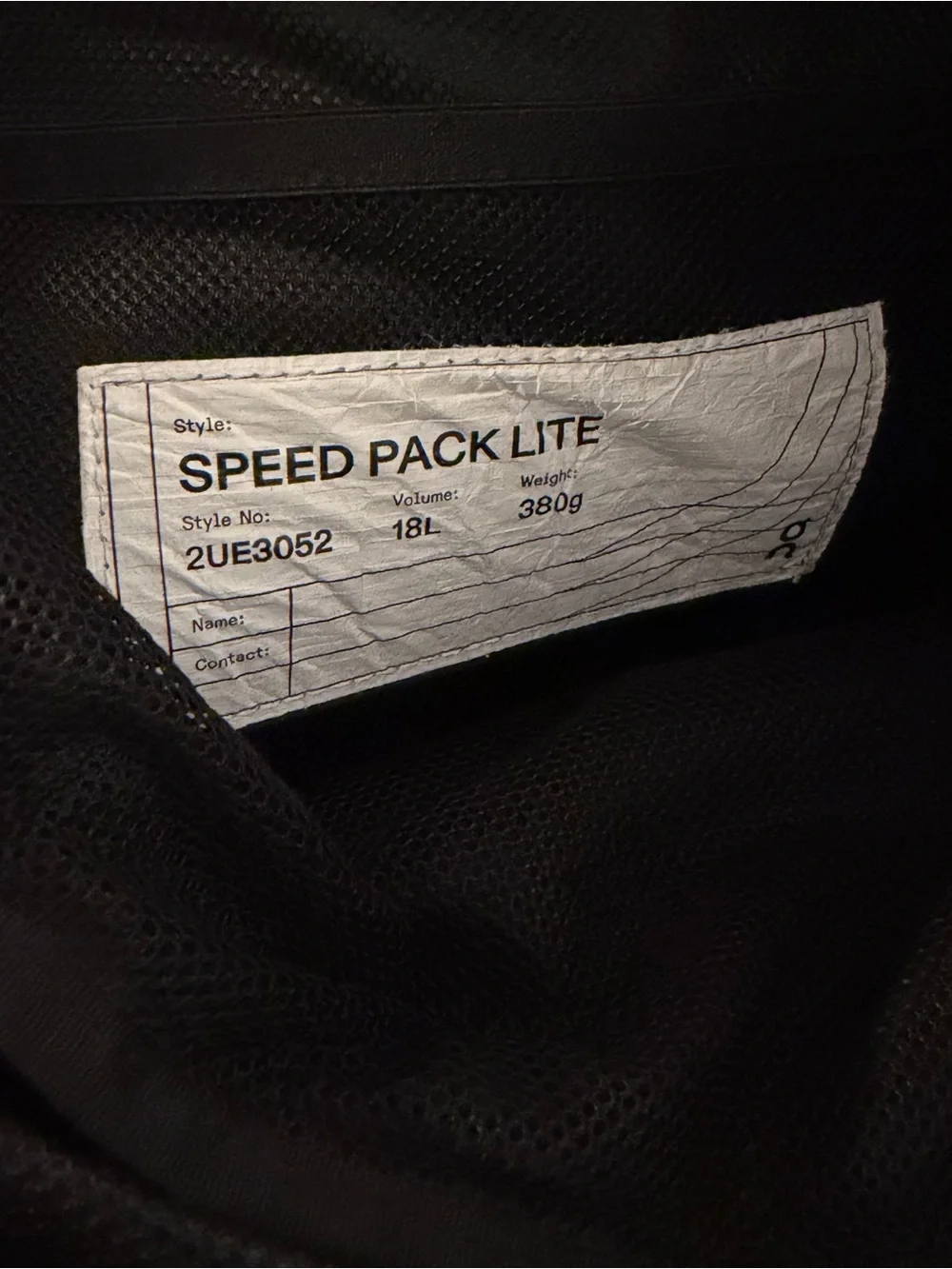 On cloud running  gray Black Men’s Technical Backpack